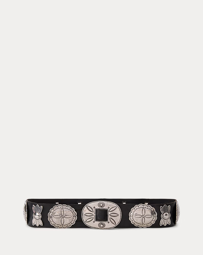 Leather Cast Concho Belt for Women | Ralph Lauren\u00ae UK | Ralph Lauren (UK)