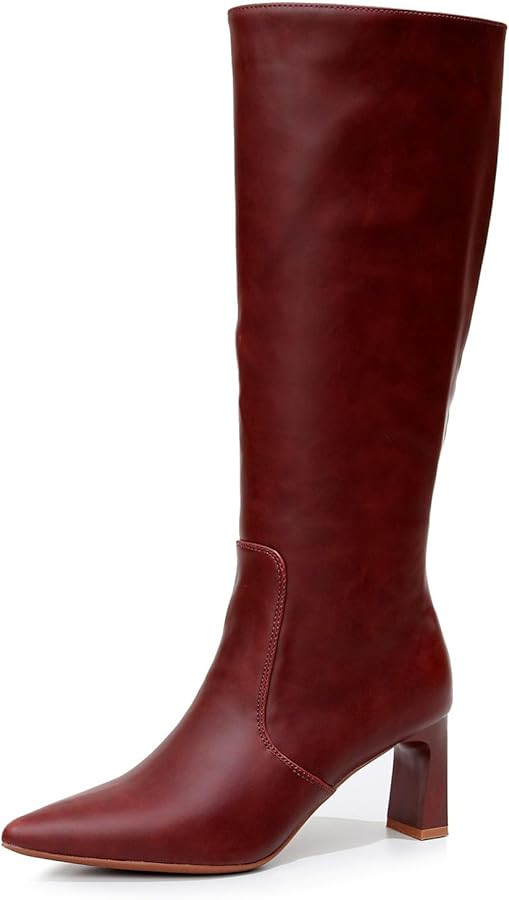 VenusCelia Women's Knee High Stretchy Fashion Boots | Amazon (US)