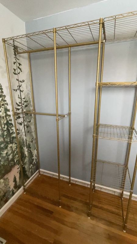 Clothing rack, holds so many clothes! Extremely solid gold garment rack. 

#LTKVideo #LTKhome