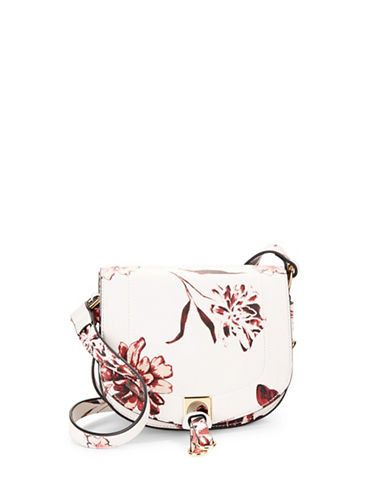 IVANKA TRUMP Floral Leather Saddle Bag | Lord & Taylor