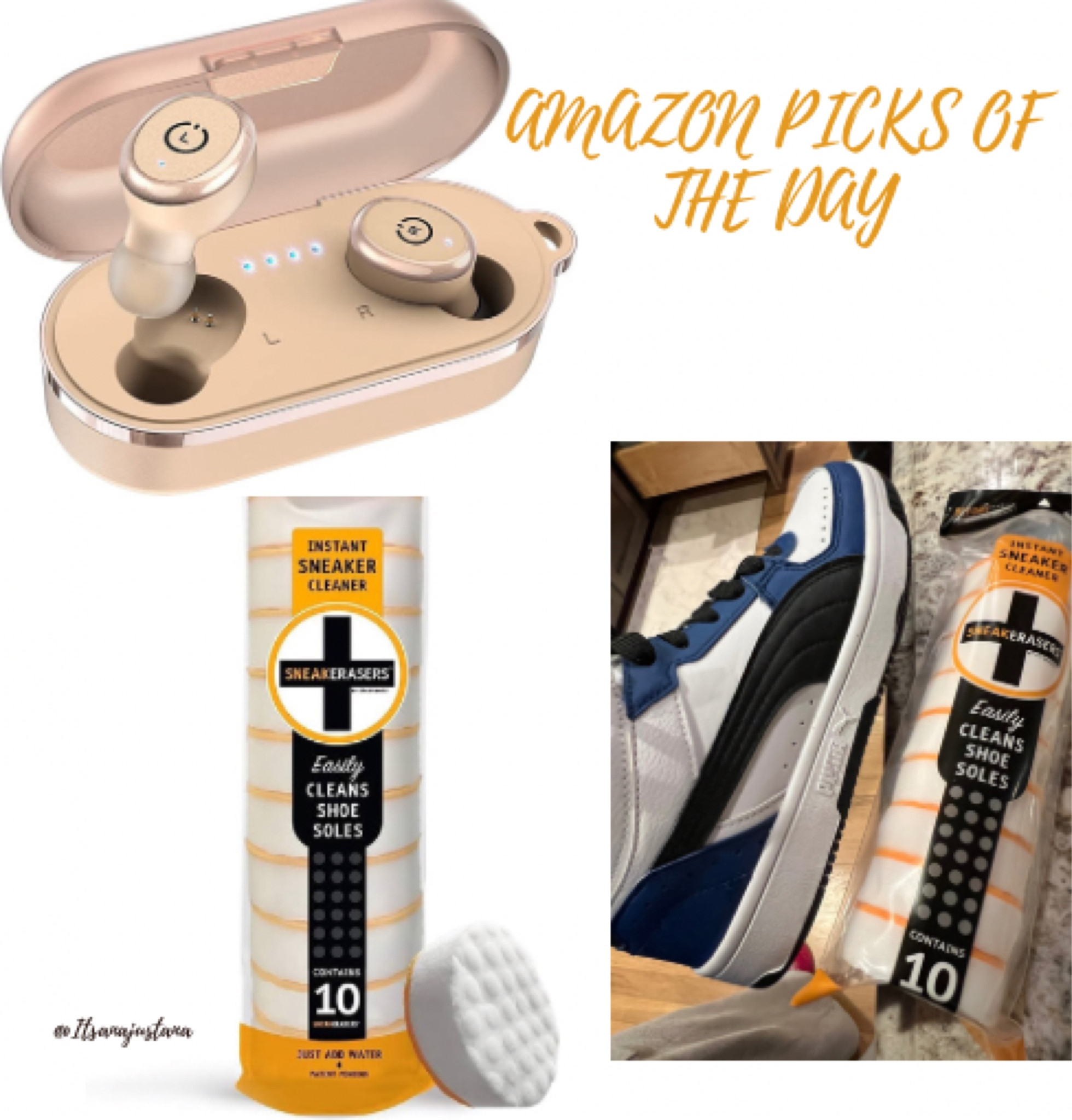 Ok 1) these earbuds are AMAZING! The sound is so clean and clear, and the price is right! 
2) these sneaker cleaner pads are the best! The sneakers were literally brown and this is how the they were after! Wished i had taken a before picture! 

#LTKhome #LTKfamily #LTKshoecrush