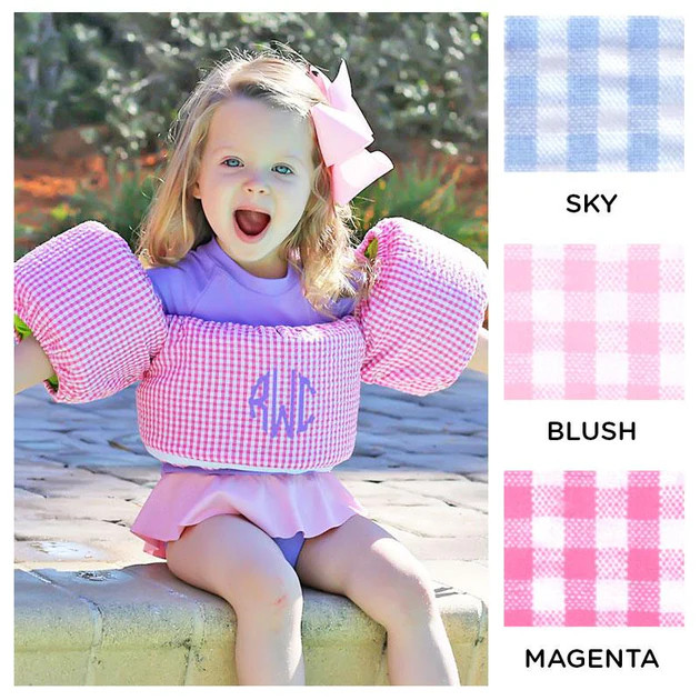 Gingham Seersucker Puddle Jumper Cover | Classic Whimsy