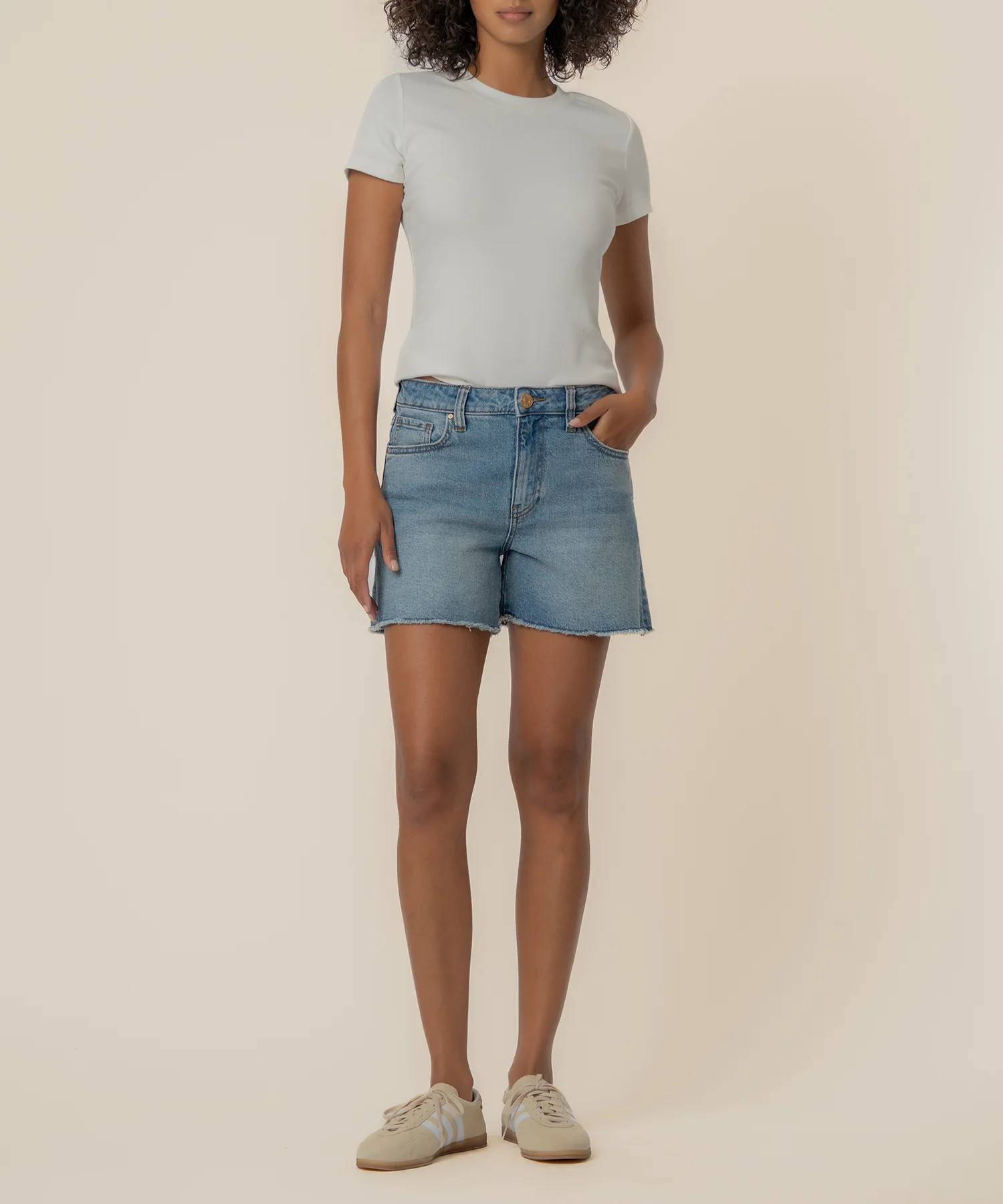 Jane High Rise Long Short - 4 / Whiz W/Light Base Wash - Kut from the Kloth | Kut From Kloth