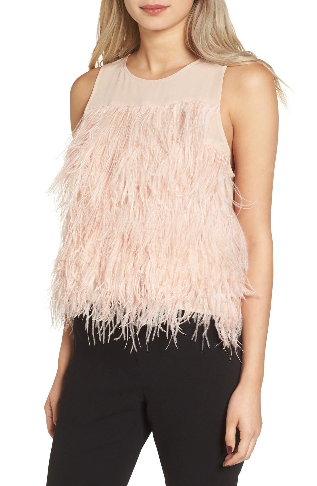 Genuine Ostrich Feather Tank | Nordstrom