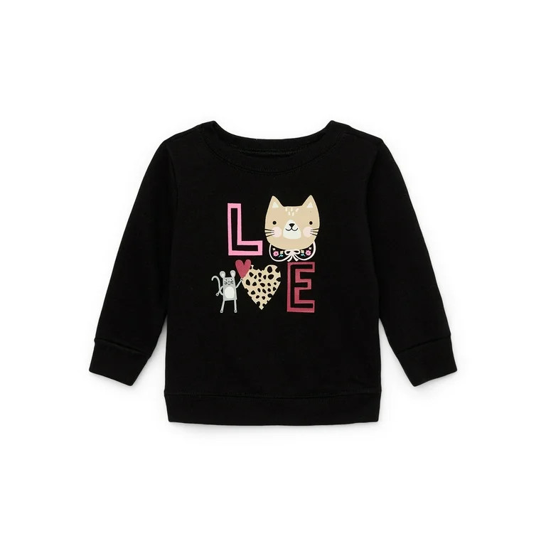 Garanimals Baby Girl Graphic Fleece Sweatshirt, Sizes 6-24 Months | Walmart (US)