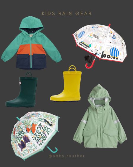 Kids rain gear, toddler rain gear, kids raincoat, toddler raincoat, rain boots, kids umbrellas 

#LTKkids #LTKshoecrush
