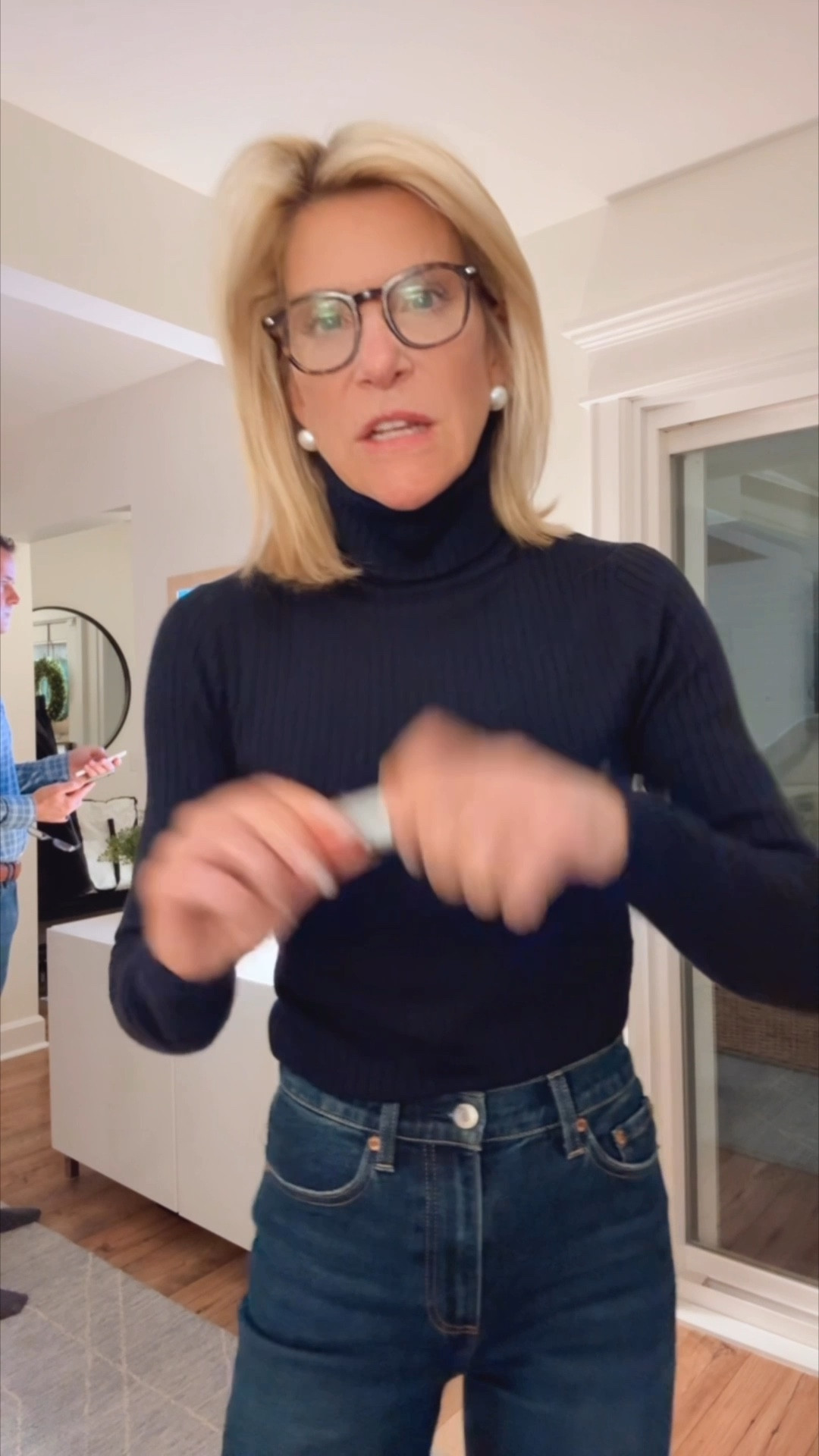 OOTN casual night out in the tundra 🥶. Bootcut jeans by Pistola with a navy turtleneck and boots by Tory Burch. Gotta love a light pink faux fur jacket ✅

#LTKSaleAlert #LTKOver40 #LTKValentine