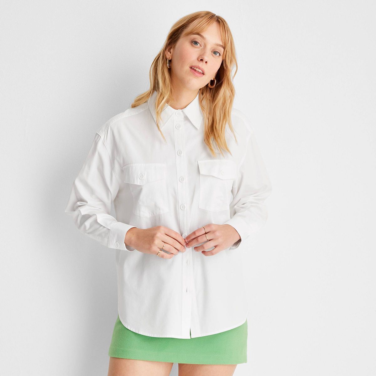 Women's Long Sleeve Western Button-Down Shirt - Future Collective™ with Reese Blutstein | Target