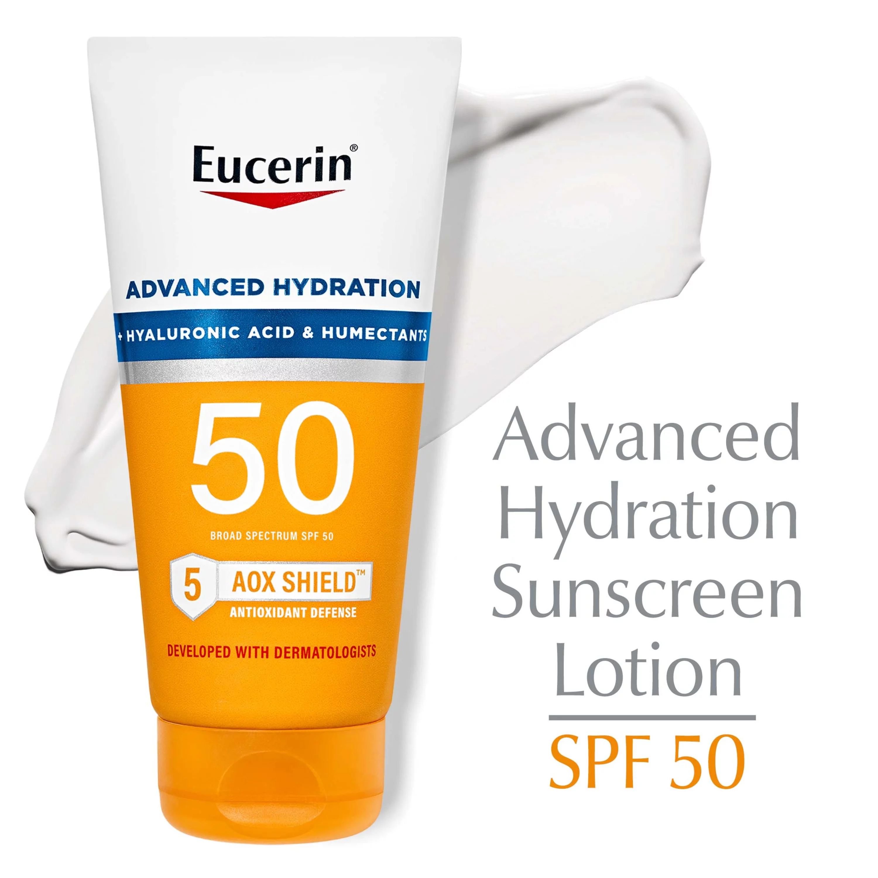 Eucerin Sun Advanced Hydration SPF 50 Sunscreen Lotion, 5 Fl Oz Tube - Walmart.com | Walmart (US)