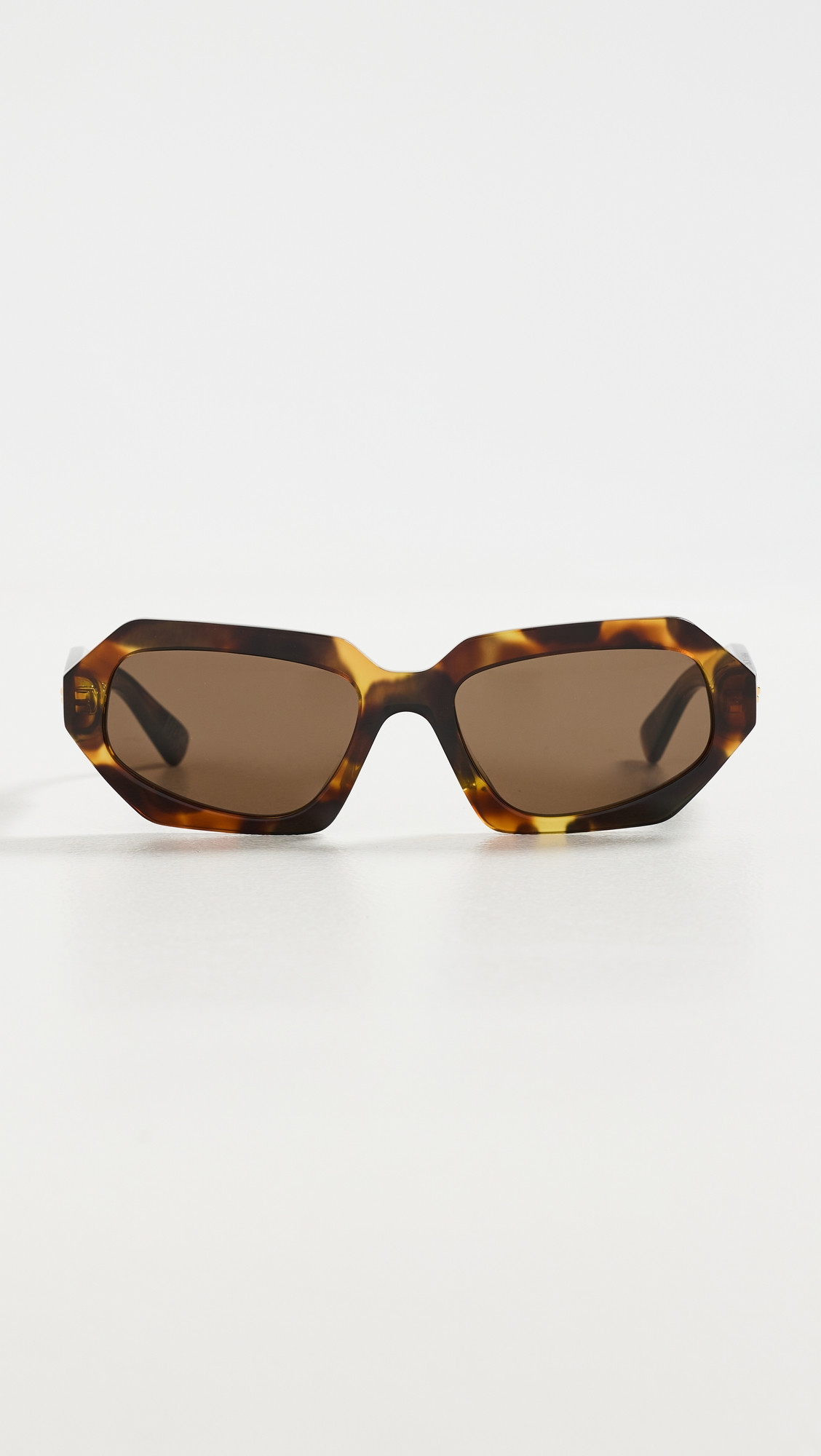 Bottega Veneta Classic Oval Sunglasses Brown-Brown-Brown One Size | Shopbop