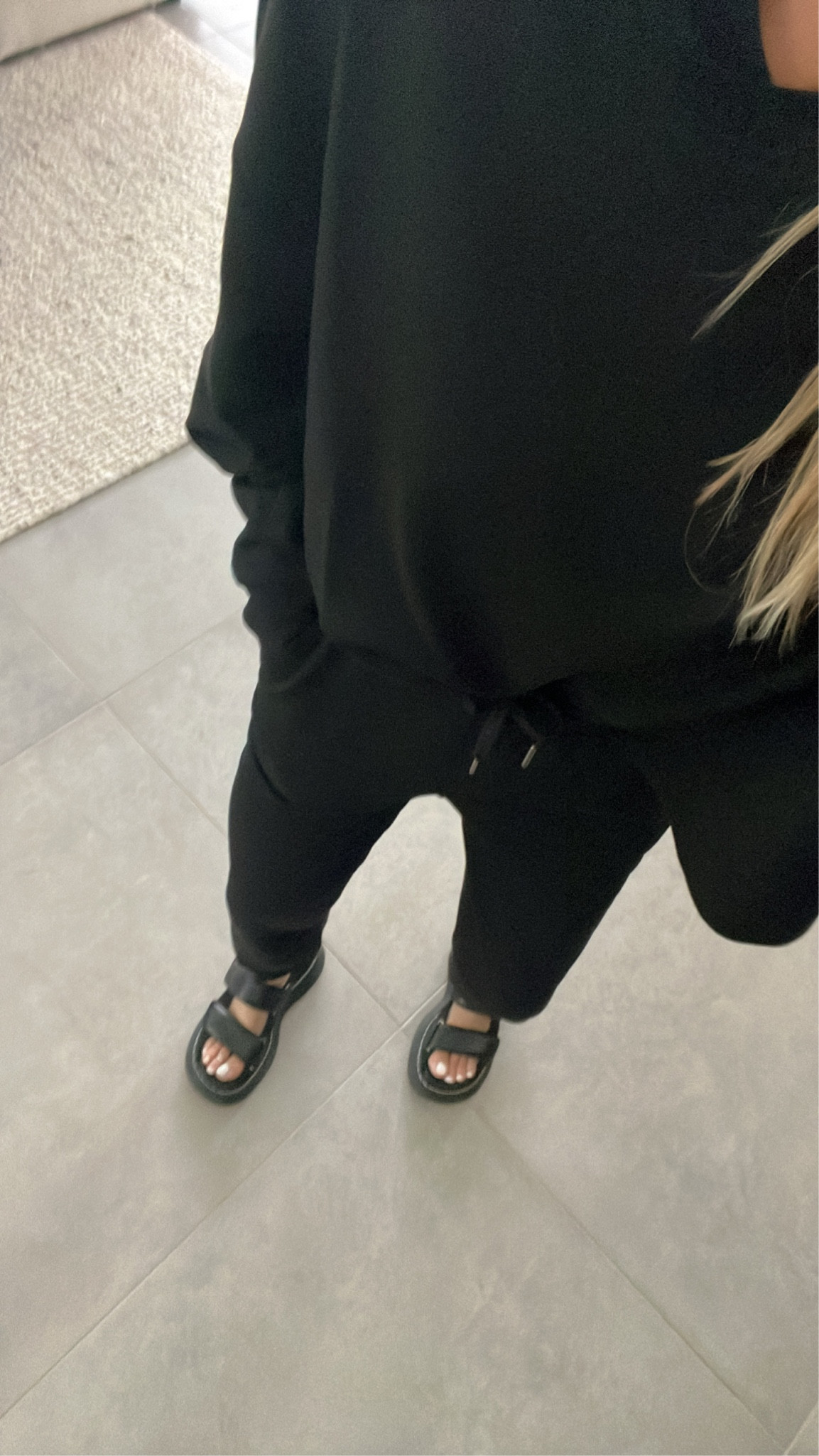 THEE BLACK SWEAT SUIT I LIVE IN 🖤  Doesn't wrinkle + feels like butter. 

#LTKhome #LTKunder100
