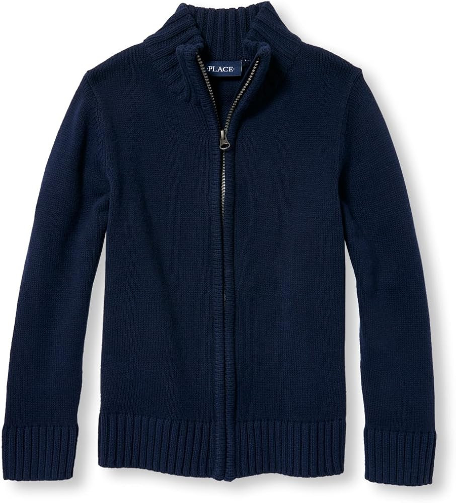 The Children's Place Boys' Long Sleeve Full Zip Sweater | Amazon (US)