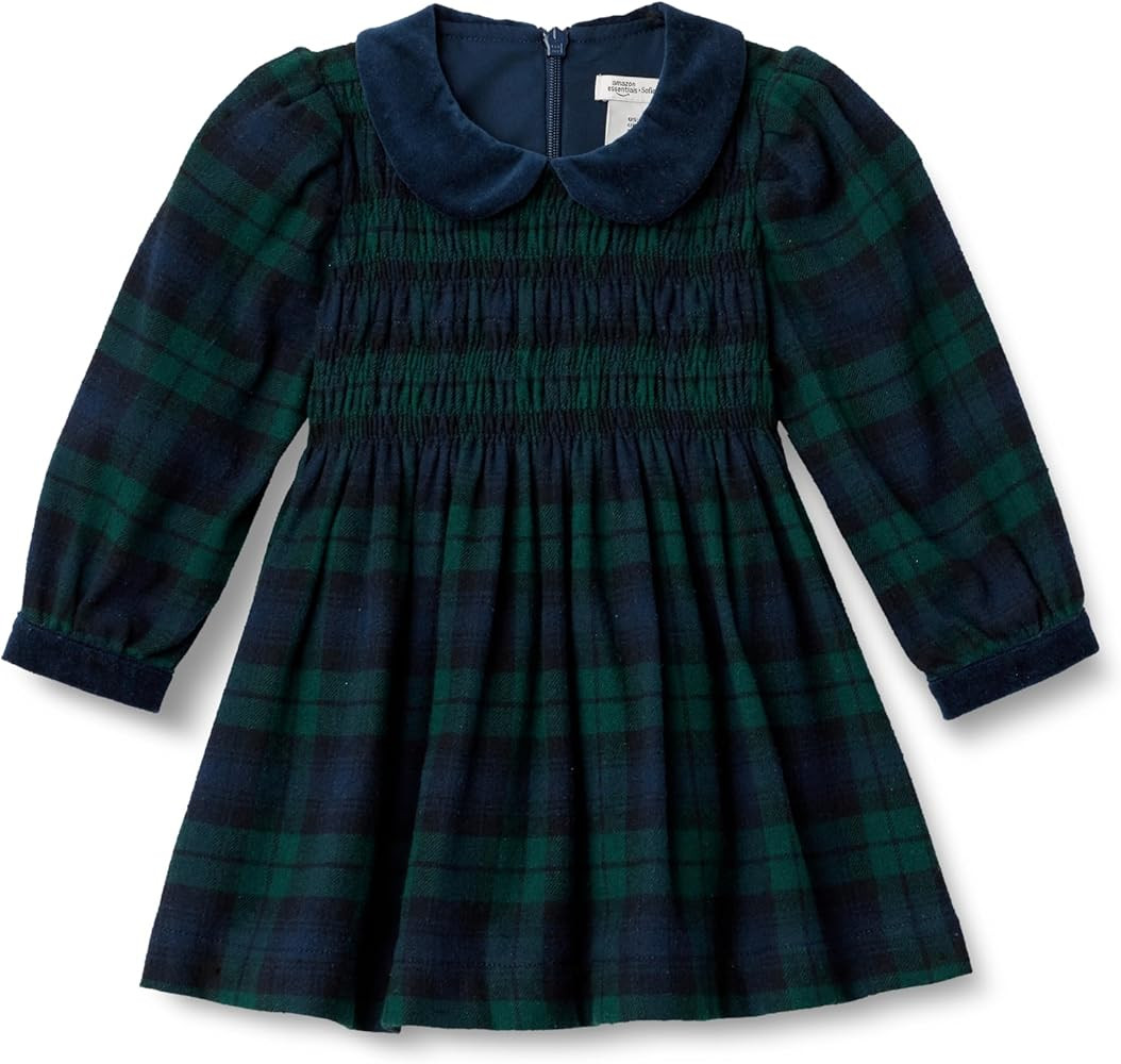 Amazon Essentials x Sofia Grainge Toddlers and Baby Girls' Long Sleeve Flannel Dress | Amazon (US)