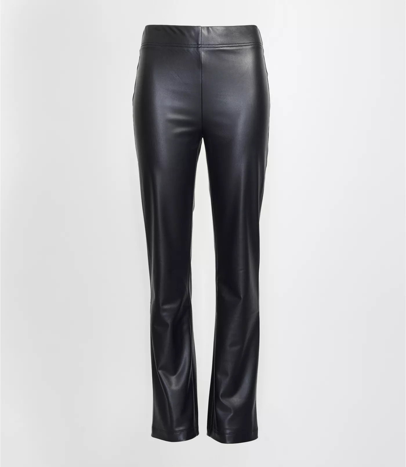 Faux Leather Kick Crop Pants | LOFT | LOFT