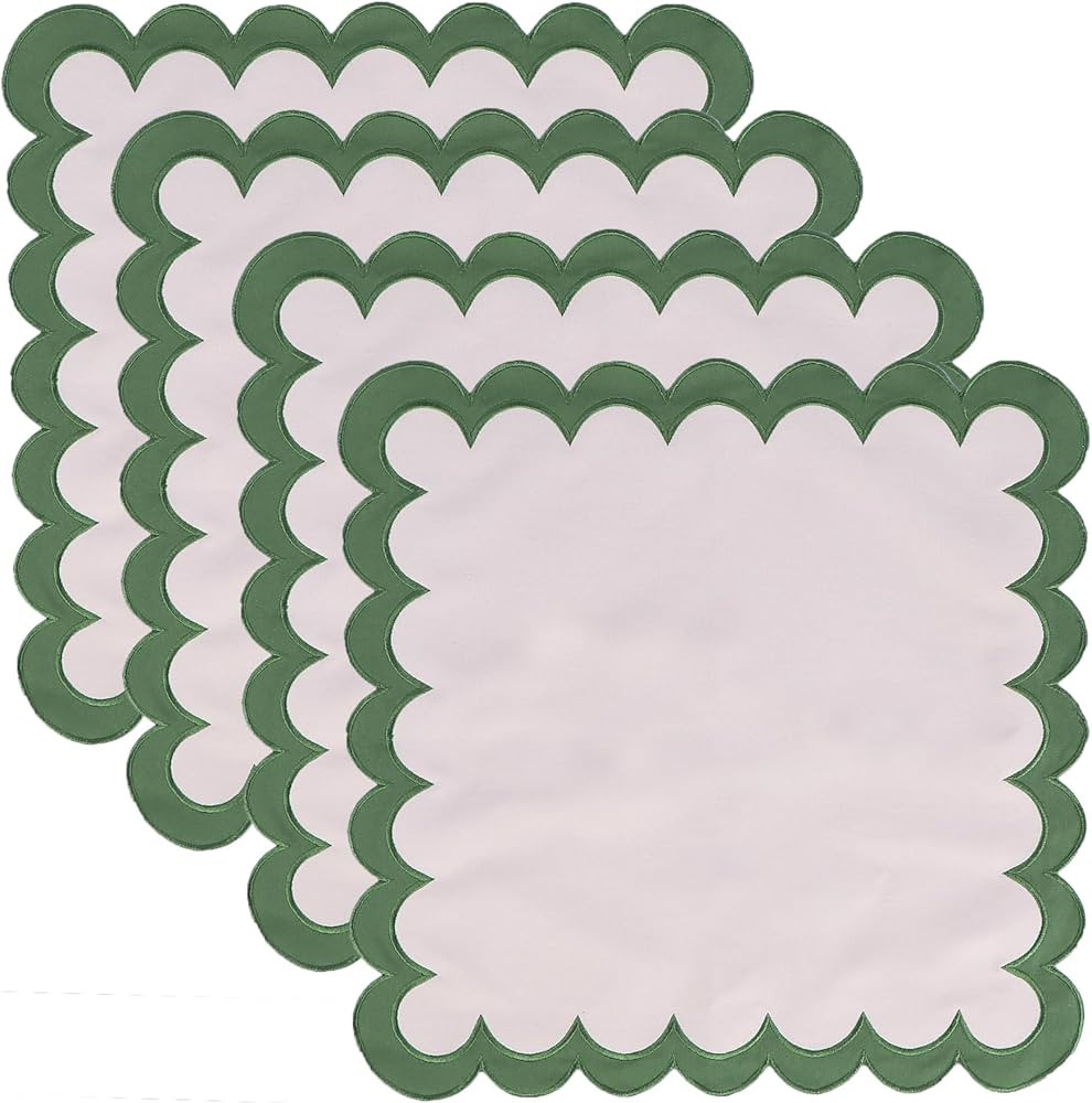 Cloth Napkins Set of 4 Cotton,18"X18" Washable Napkins for Potluck Party Wedding Table Decoration... | Amazon (US)