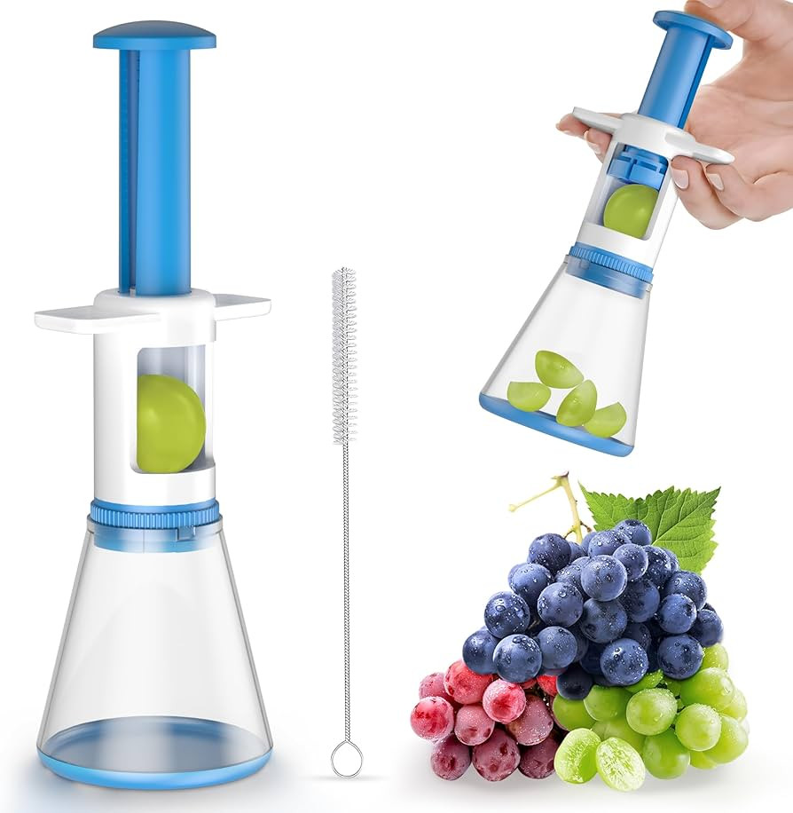Grapes Cutter for Toddlers, Fruit & Veggie Cutter for Kids Grape Slicer Kitchen Tool, Perfect for... | Amazon (US)