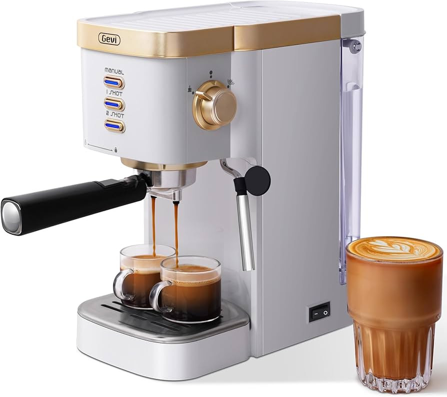Gevi Espresso Machine 20 Bar High Pressure,Compact Espresso Machines with Milk Frother Steam Wand... | Amazon (US)