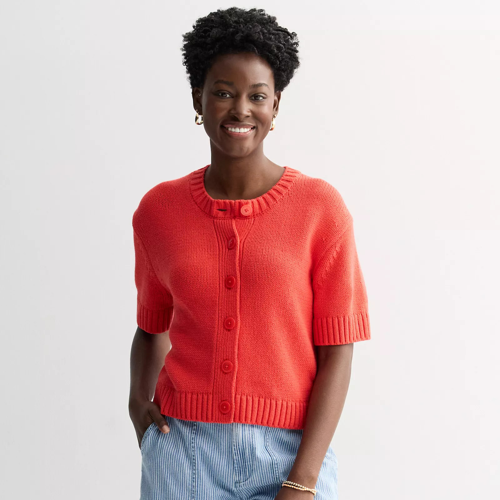 Women's Sonoma Goods For Life® Short Sleeve Sweater | Kohl's