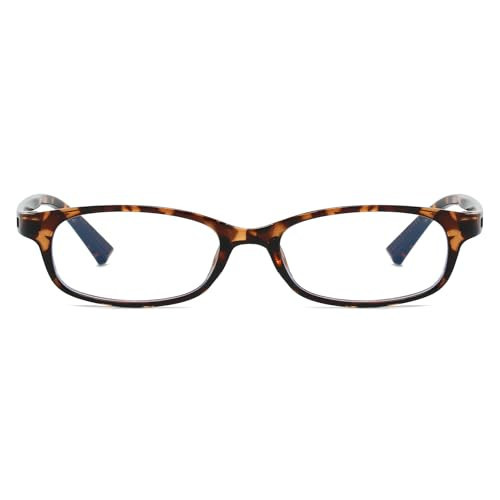YouthMall Trendy Rectangular Glasses for Women Men Narrow Square Blue Light Blocking Fake Eyewear Y2K Cosplay Glasses (Tortoise) | Amazon (US)