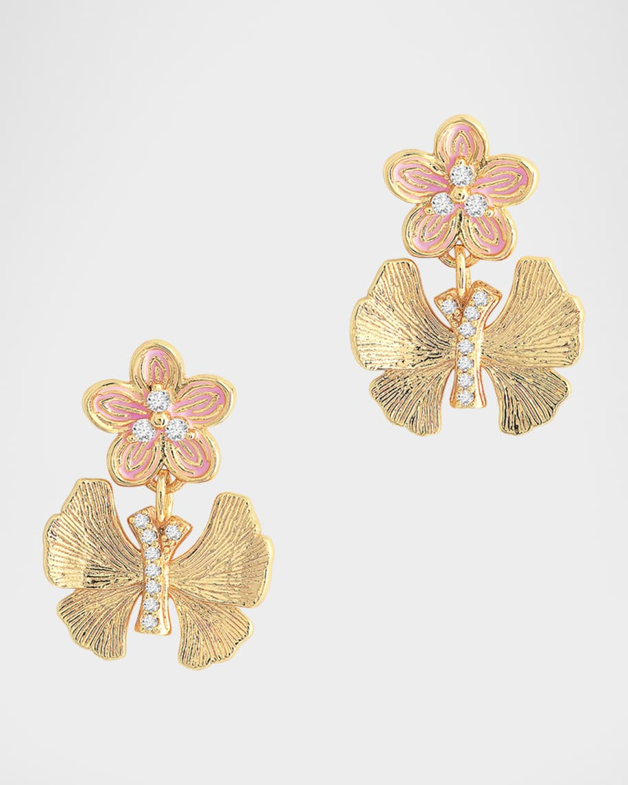 Cubic Zirconia Butterfly and Flower Earrings | Neiman Marcus