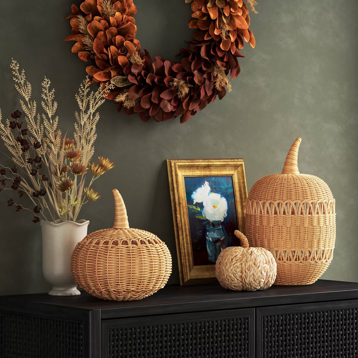X-Large Rattan Loop Accent Pumpkin - Threshold™ | Target