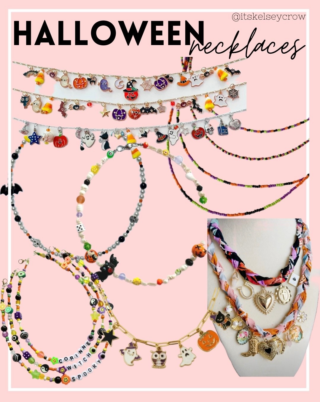 Halloween necklaces girl mom toddler teacher charm necklace name necklacee

#LTKFamily #LTKSeasonal #LTKKids