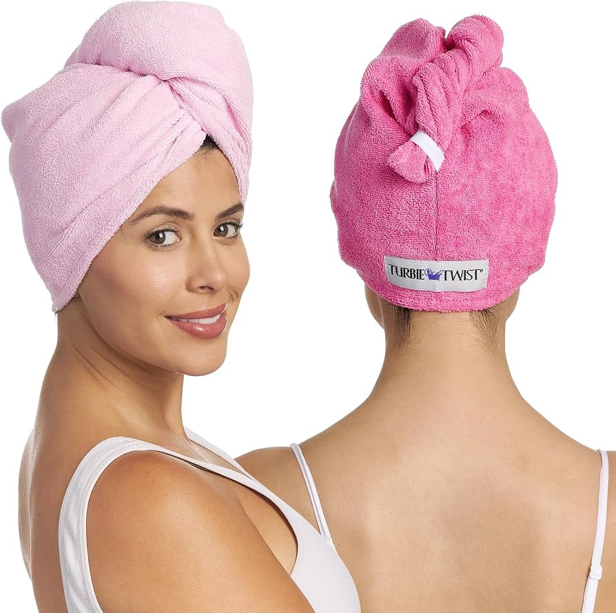 Turbie Twist 2-Pack Microfiber Hair Towel for Beauty, Travel, Gifting - Hair Wrap Turban for Stra... | Amazon (US)