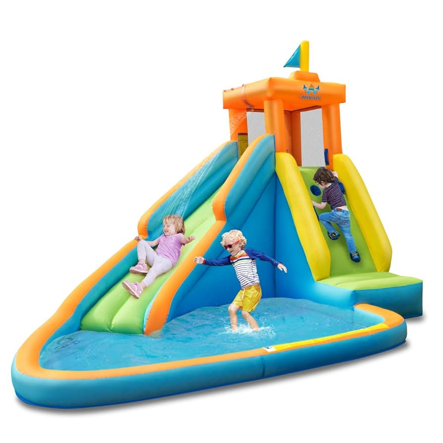 BOUNTECH Inflatable Water Slide for Kids, Water Park Jump Castle Bounce House for Outdoor Fun w/S... | Amazon (US)