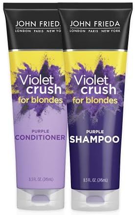 John Frieda Violet Crush Purple Shampoo and Conditioner Set, Neutralizes Brassy Tones in Blonde H... | Amazon (US)