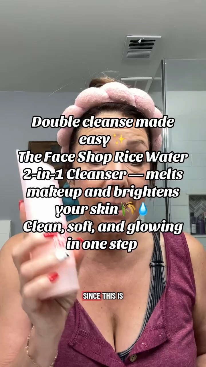 Double cleanse? More like double glow! 🌾✨ The Face Shop Rice Water 2-in-1 Cleanser leaves my skin fresh, soft, and makeup-free in seconds 💧 #SkincareRoutine #KBeautyFinds #TheFaceShop #DoubleCleanse #GlowingSkin The Face Shop US