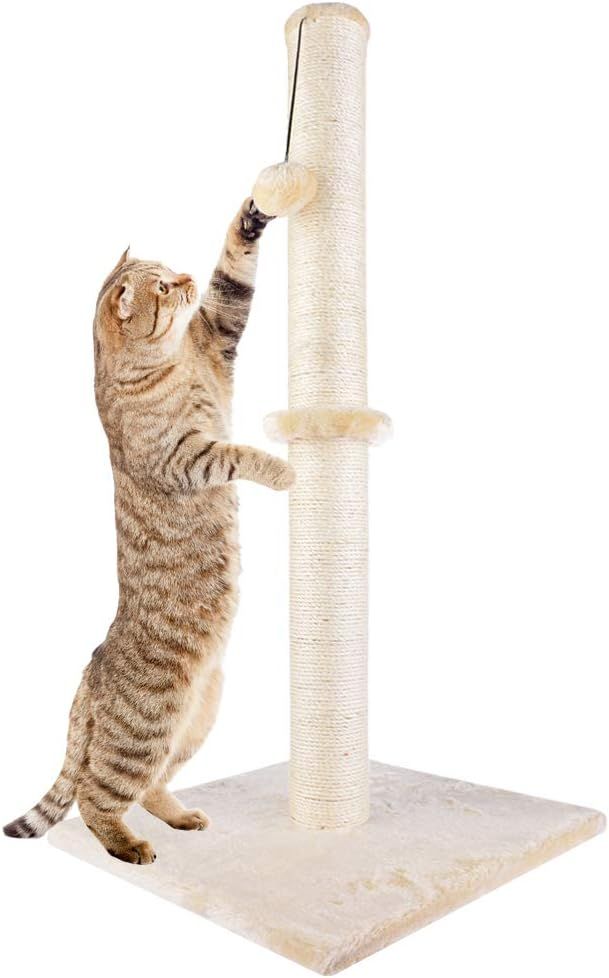 Dimaka 29" Tall Cat Scratching Post, Claw Scratcher with Sisal Rope and Covered with Soft Smooth ... | Amazon (US)