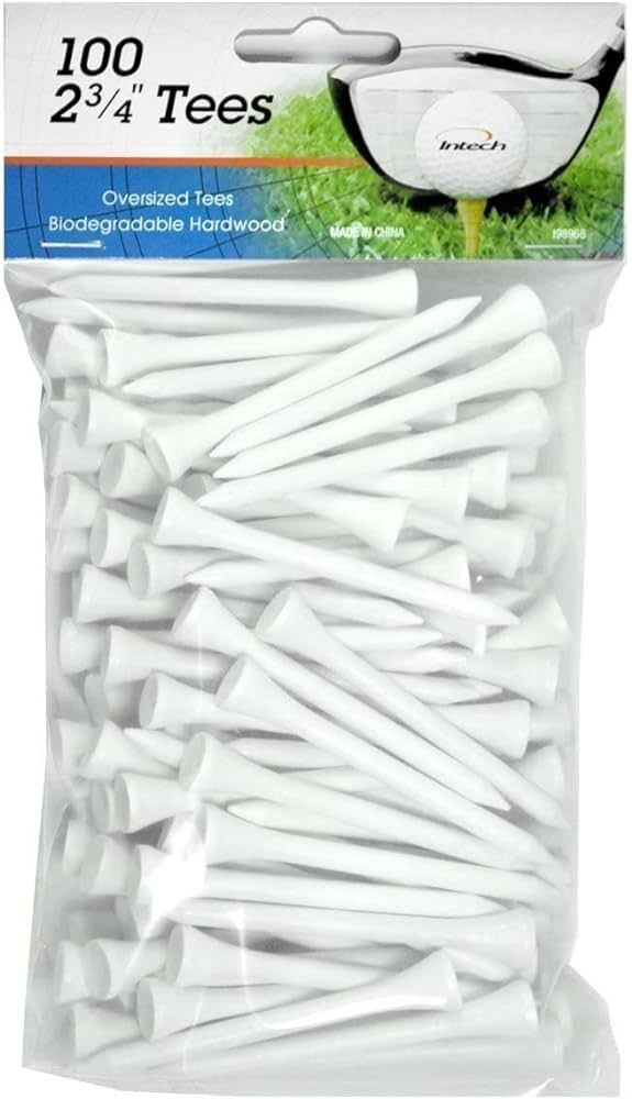Intech 2-3/4 Inch Wooden Golf Tees, 100 and 500 Pack, Multiple Colors Available | Amazon (US)