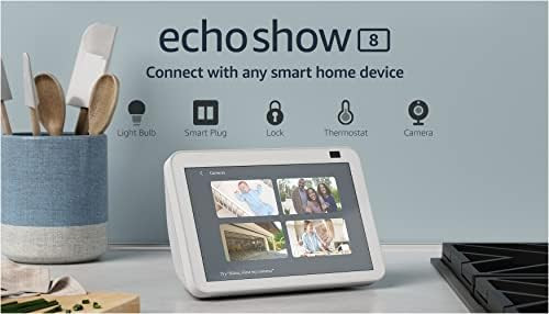 Echo Show 8 (2nd Gen, 2021 release) | HD smart display with Smart Home Controls and Alexa | Glaci... | Amazon (US)