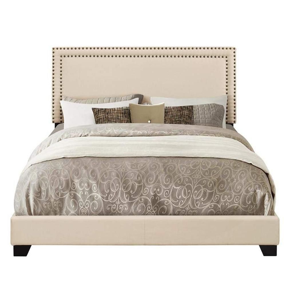 Pulaski Furniture Cream Queen Upholstered Bed DS-A123-290-104 - The Home Depot | The Home Depot