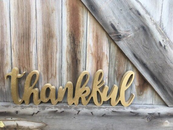 Wood Thankful Sign ..  Script Font .. Unfinished Cursive Thankful Sign .. Stand alone . Wood Deco... | Etsy (US)