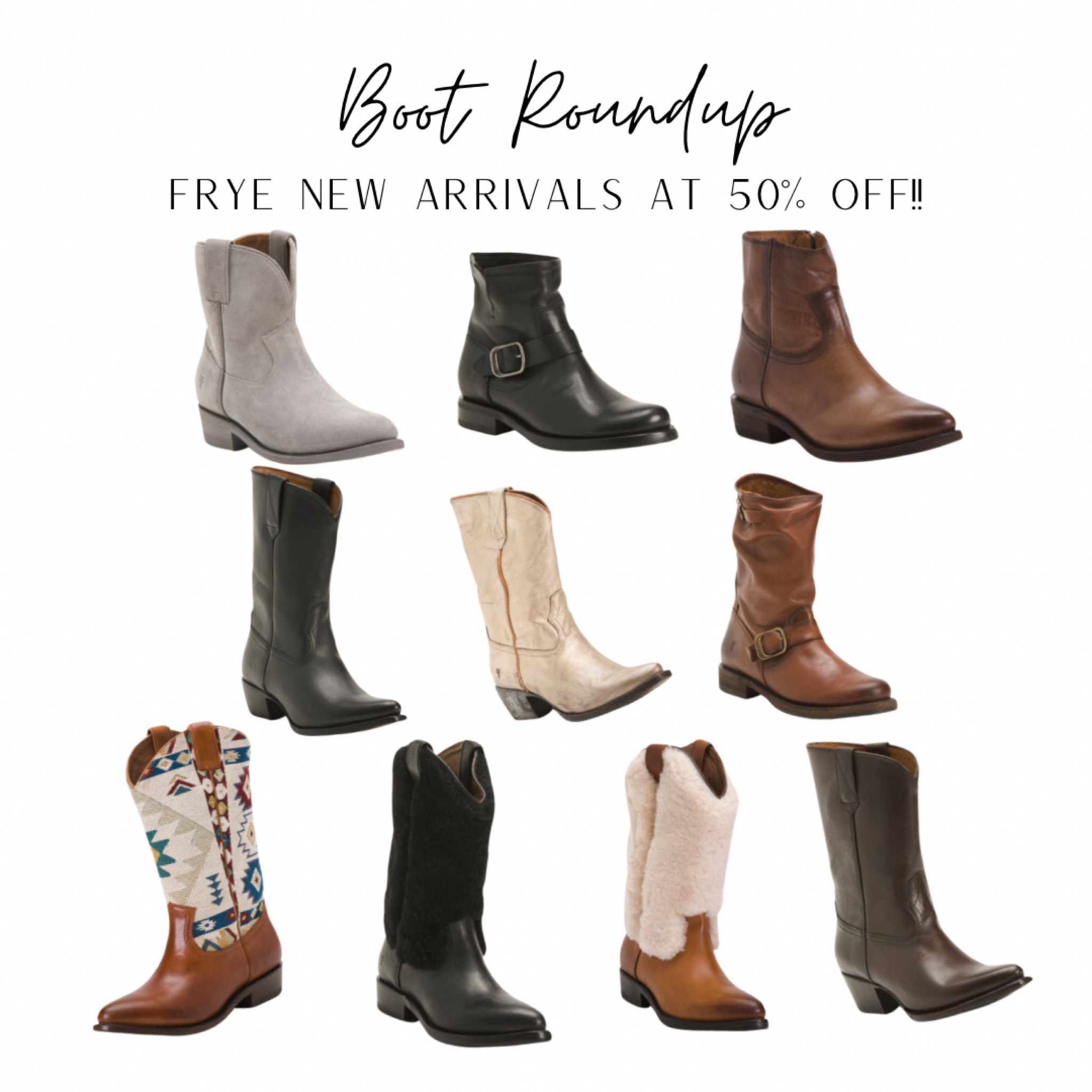 If you know anything about me, you know I’ll always share a great deal on boots!! Essential for ranching.🥰
These are available in limited sizes at FIFTY PERCENT OFF - grab ‘em fast!👏🏻👏🏻

#LTKFindsUnder100 #LTKFindsUnder50 #LTKShoeCrush