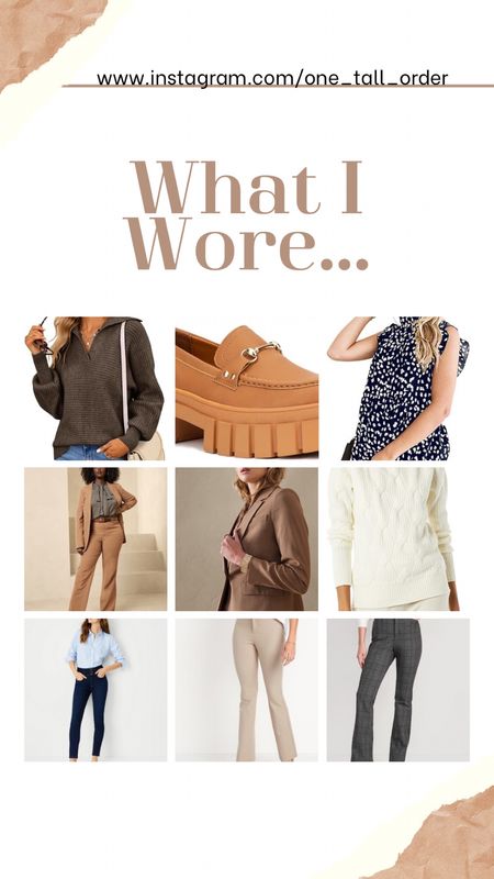 Amazon sweaters
Lug sole loafers
Banana Republic and Old Navy workwear pants


Tall, tall style, tall fashion, tall finds
Fall fashion, fall, fall finds, 90’s fashion, y2k fashion, LTK sale
Gift guides, gifts for her, gifts for family, LTK Holiday, LTK Gift Guide


#LTKSeasonal #LTKGiftGuide #LTKHoliday