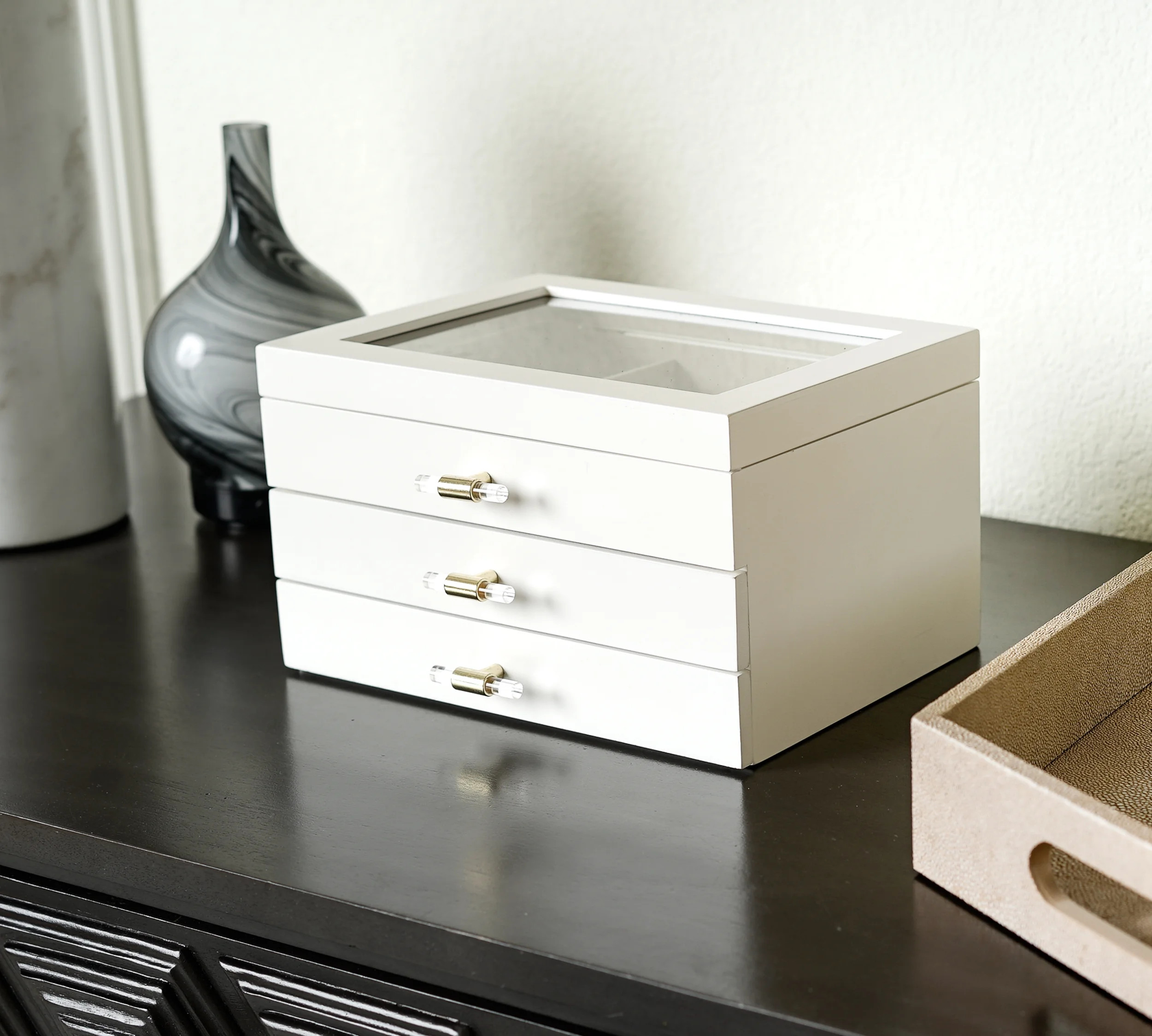 Hives and Honey Women's Danielle White Jewelry Box | Walmart (US)