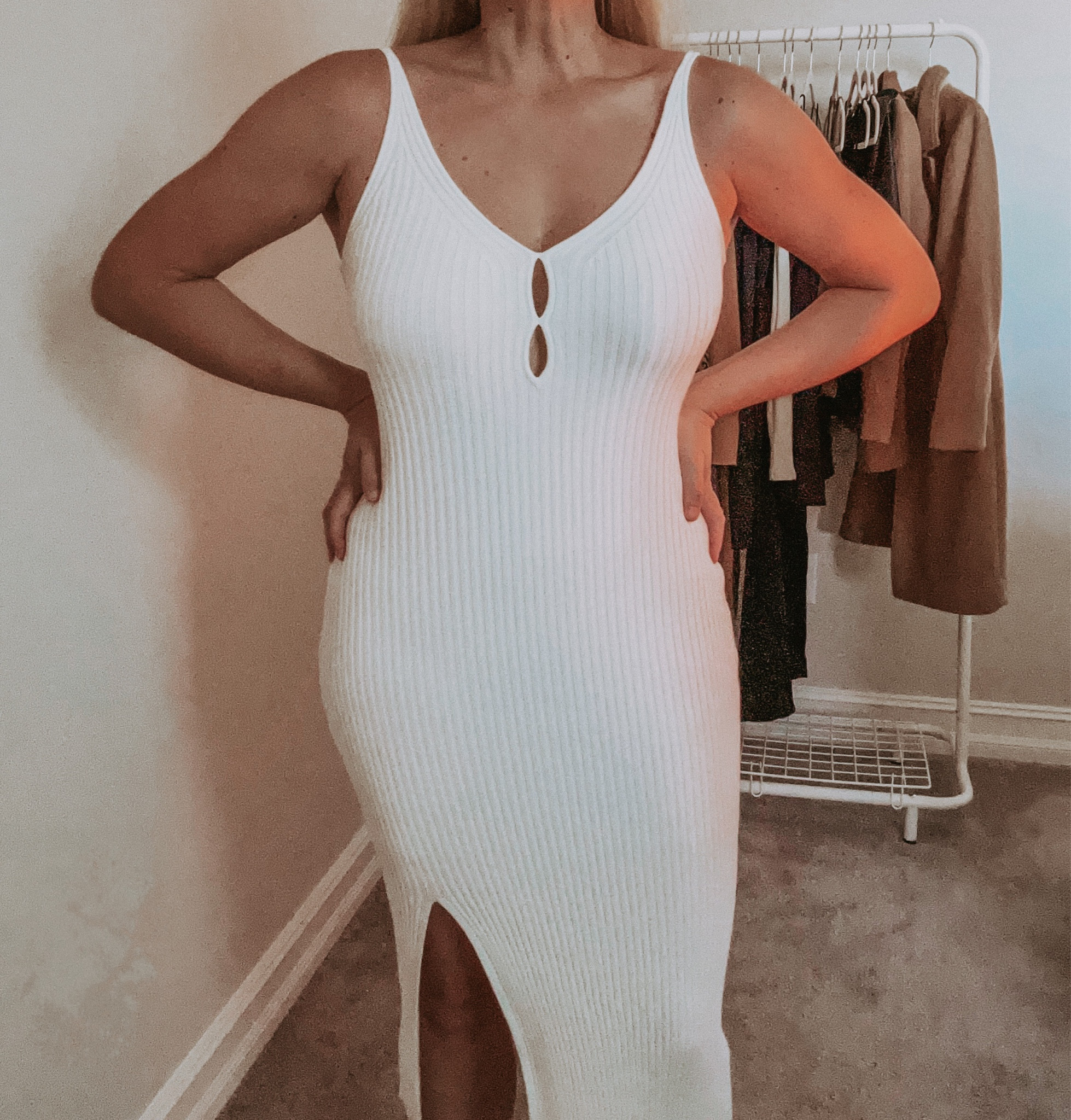 abercrombie keyhole midi sweater dress Abercrombie & Fitch Hardware Keyhole Maxi Sweater Dress