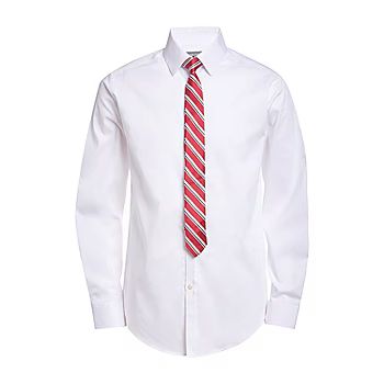 Van Heusen Little & Big Boys Point Collar Long Sleeve Shirt + Tie Set | JCPenney
