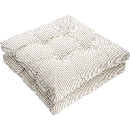 Titta Stripe Garden Patio Seat Cushion Square Chair Pad Home Floor Cushion 16 Inch Window Pad Set of | Walmart (US)