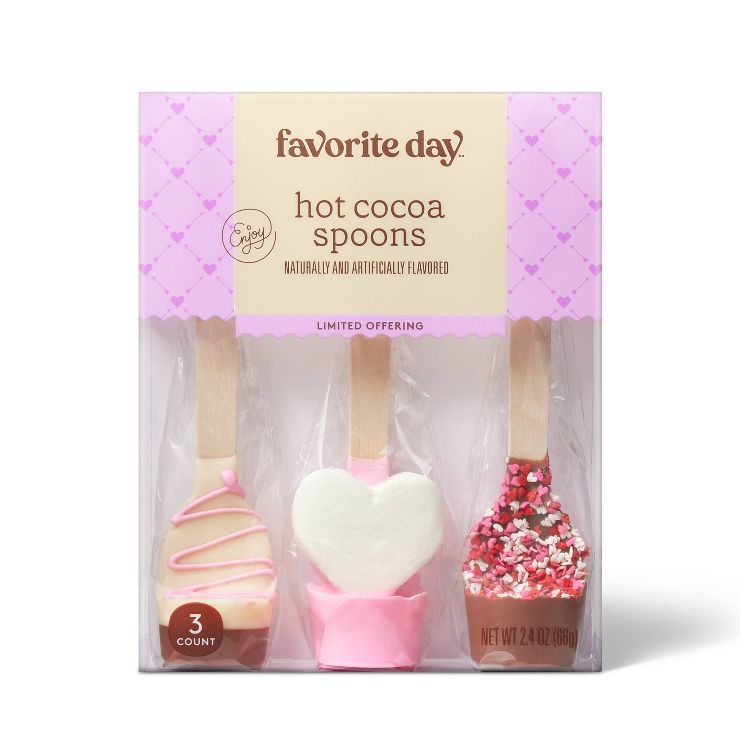 Valentine&#39;s Hot Cocoa Spoons - 2.4oz/3ct - Favorite Day&#8482; | Target