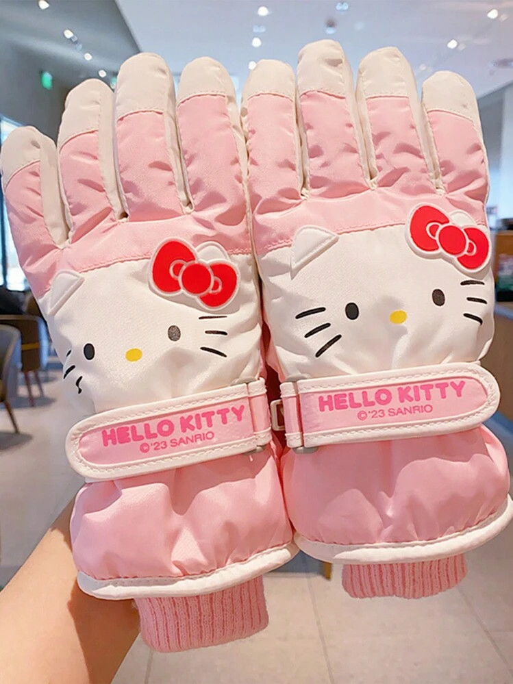 Sanrio Cartoon-Isolierhandschuhe - Süße winddichte und warme Polyester-Handschuhe für Damen im... | SHEIN