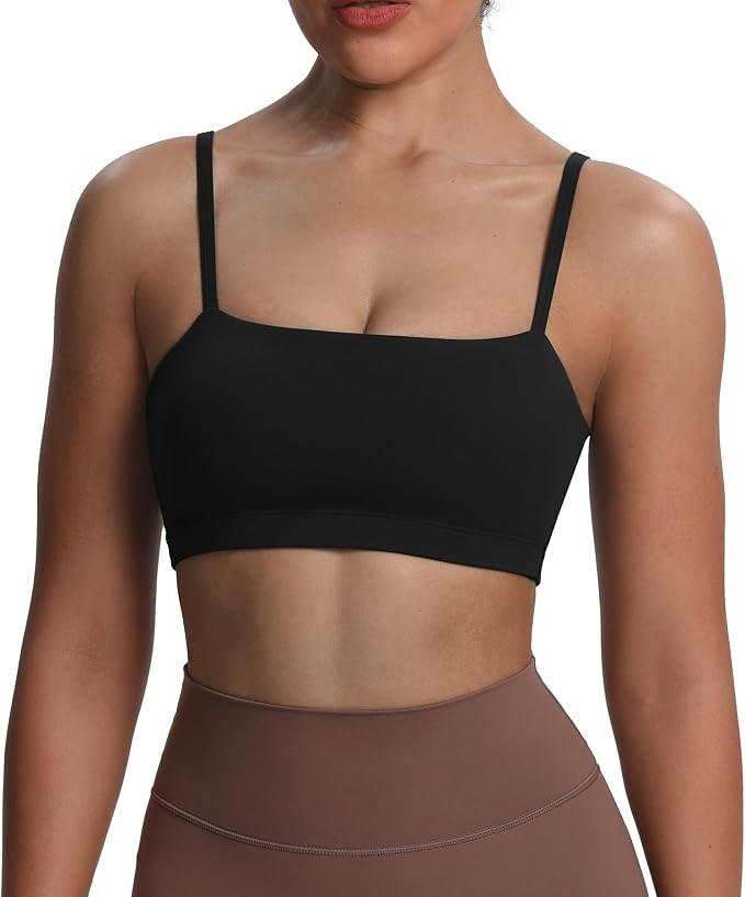 Aoxjox Women's Workout Bandeau Bras Training Fitness Running Yoga Crop Tank | Amazon (US)