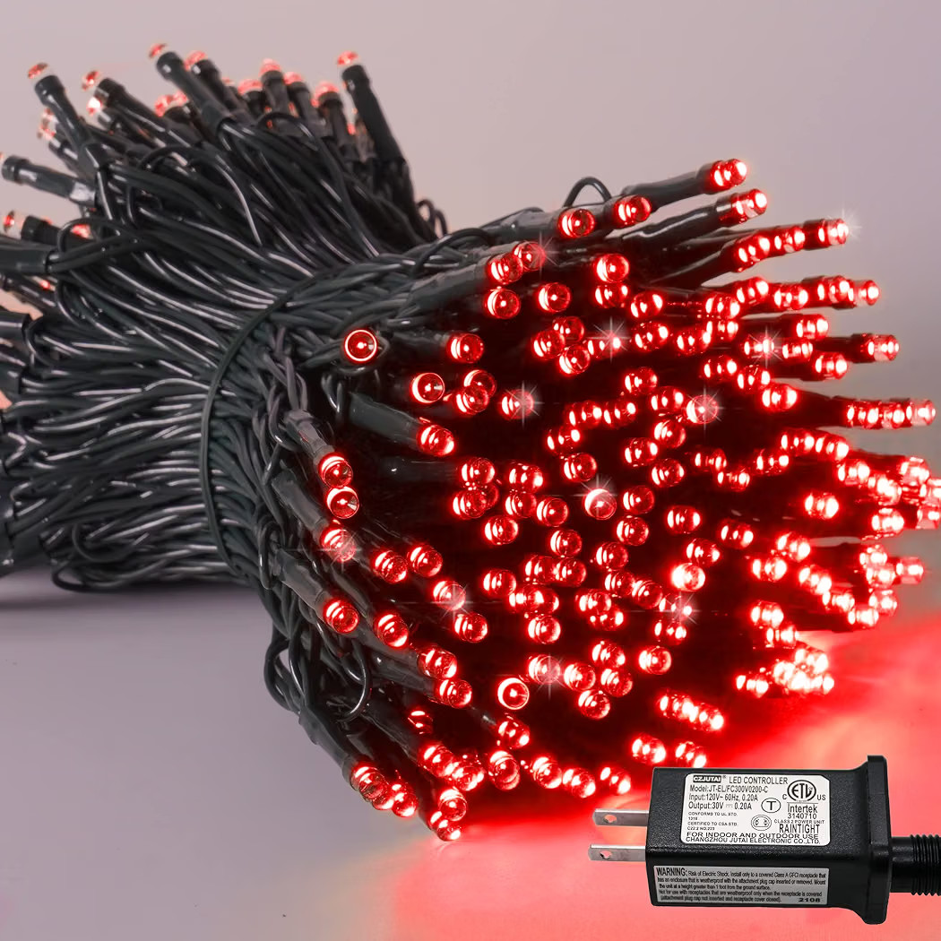 YEGUO 200 LED Red Halloween String Lights Outdoor Waterproof - Twinkle Christmas Tree Lights Indo... | Amazon (US)