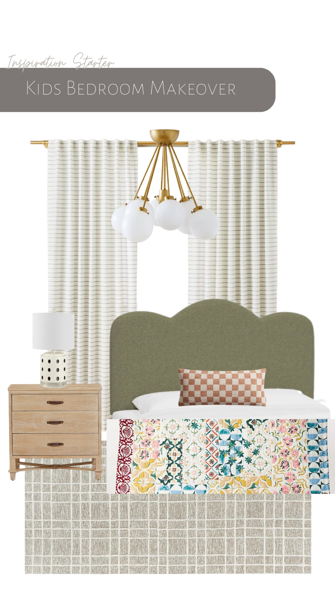 Kids room inspo built off this fun bed and quilt!