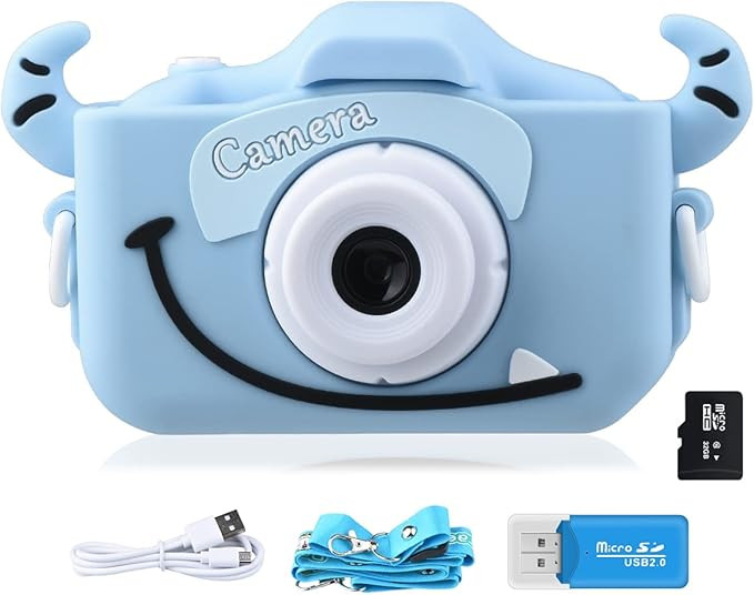 GREPRO Kids Camera, 2.0 Inch Kids Digital Camera (Blue or Pink can Choose) for 3 4 5 6 7 8 9 10 Y... | Amazon (UK)