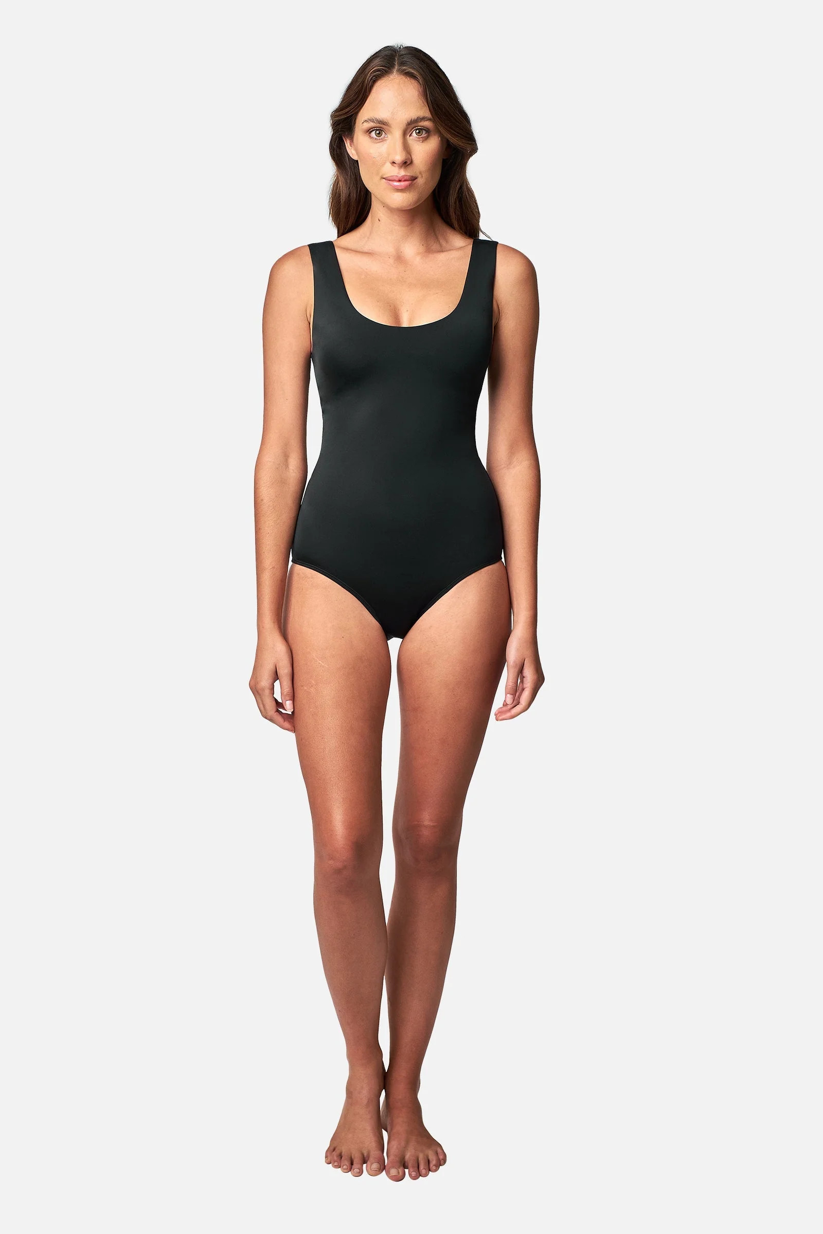 Classic Scoop Neck One Piece BLACK | UNE PIECE US