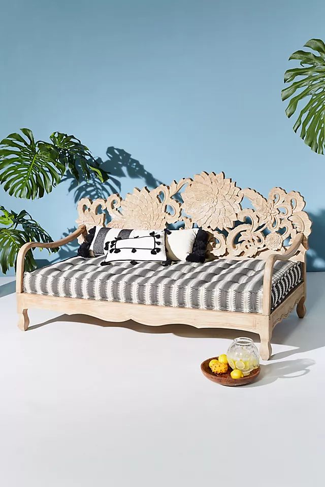 Handcarved Lotus Daybed | Anthropologie (US)