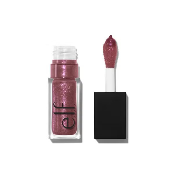 e.l.f. Cosmetics Glow Reviver Lip Oil Glimmer In Divine Wine - Vegan and Cruelty-Free Makeup | e.l.f. cosmetics (US)
